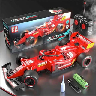 F1 Racing Remote Control Car with Smoke Effect – 1:24 Scale Drift Formula RC Car