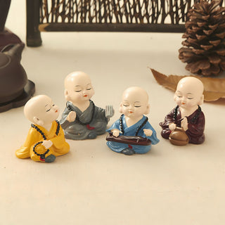 Meditating Monks - Pray for Peace (set of 4)