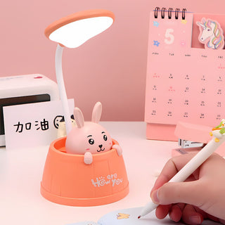 Cartoon in Barrel Lamp | Lamp with Pen Stand