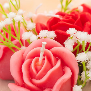 Rose Bloom Candle Bouquet | Handcrafted Soy Wax Rose Candles Gift Box