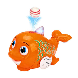 Musical Fish Toy for Kids | Ball Thrower Bump n Go Fish