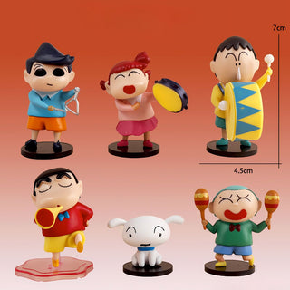 Shinchan - Music Group Set | Gift for Music Lovers [Set of 6 Figures]