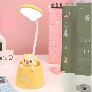 Cartoon in Barrel Lamp | Lamp with Pen Stand