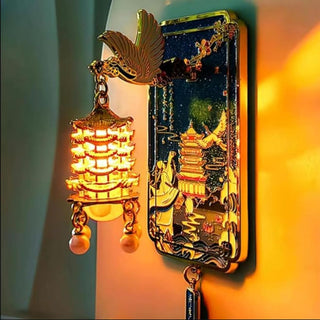 Light-Up Lantern Fridge Magnet | LED Pagoda Decorative Magnet