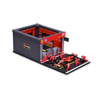 Racing Car Pit Pass Set | Die-Cast Car with 6-Piece Pit Crew &amp; Paddock Garage