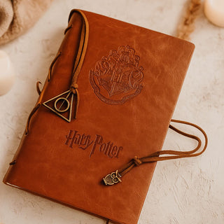 Harry Vintage Leather Journal – Leather Notebook with Charms