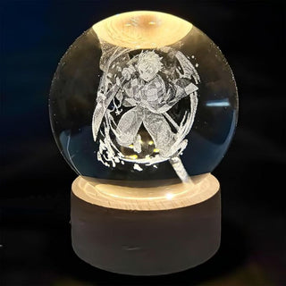Tanjiro n Friends Crystal Lamp | Demon Slayer Theme Crystal Lamp