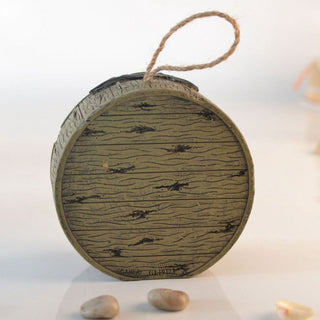 One Piece Hanging Lamp | Wooden Barrel Shaped Lamp