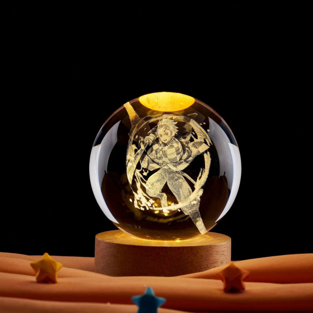Tanjiro n Friends Crystal Lamp | Demon Slayer Theme Crystal Lamp ...