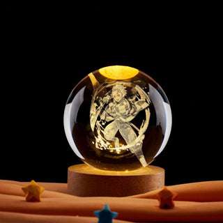Tanjiro n Friends Crystal Lamp | Demon Slayer Theme Crystal Lamp