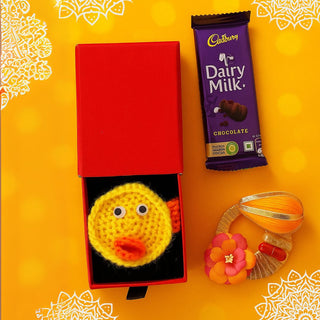 Handmade Woollen Crochet Rakhi | 3D Woven Rakhi for Your Brother [Free Roli Chawal]