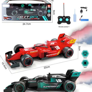 F1 Racing Remote Control Car with Smoke Effect – 1:24 Scale Drift Formula RC Car