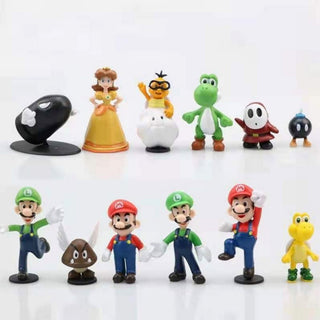 Super Mario Bros Figurine Set | My Favorite Plumber Set of 18 Figurines