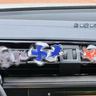 Tom Jerry Spike Car Air Vent Clip Spinner | Funny Rotating Dashboard Decor