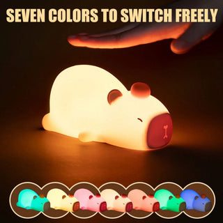 Cute Capybara Silicone Lamp | Touch Sensor Lamp, Rechargeable Night Light