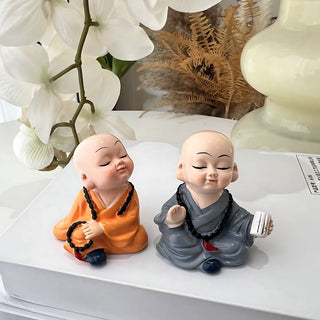 Meditating Monks - Pray for Peace (set of 4)