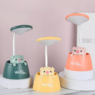 Cartoon in Barrel Lamp | Lamp with Pen Stand