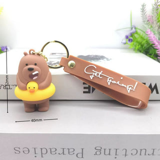 Bare Bears 3D Silicon Keychain