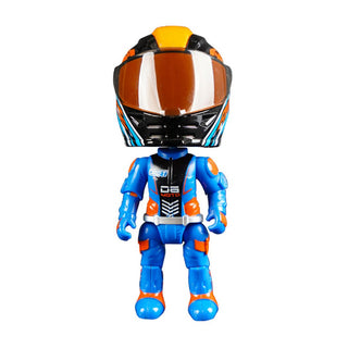 Helmet Metal Mini Figure – Die-Cast Transforming Racing Action Figure (2-in-1 Helmet to Hero)
