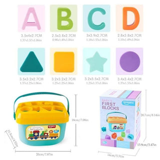 Baby First Blocks – Shape n Alphabet Sorter Toy for Kids 6 Months+