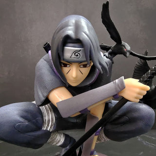 Sitting Itachi Figurine | Eternal Fire Itachi Figure for Anime Enthusiasts