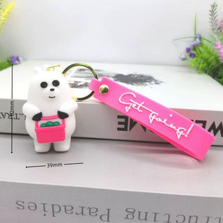 Bare Bears 3D Silicon Keychain