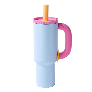 CandyColor Handle Travel Tumbler With Straw
