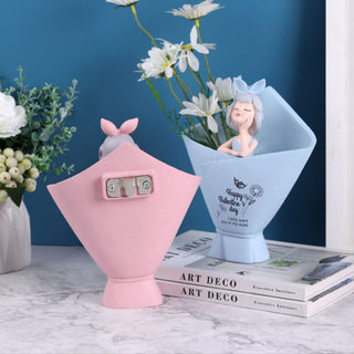 Valentine's Charm Flower Holder | Pretty Lady Flower Vase