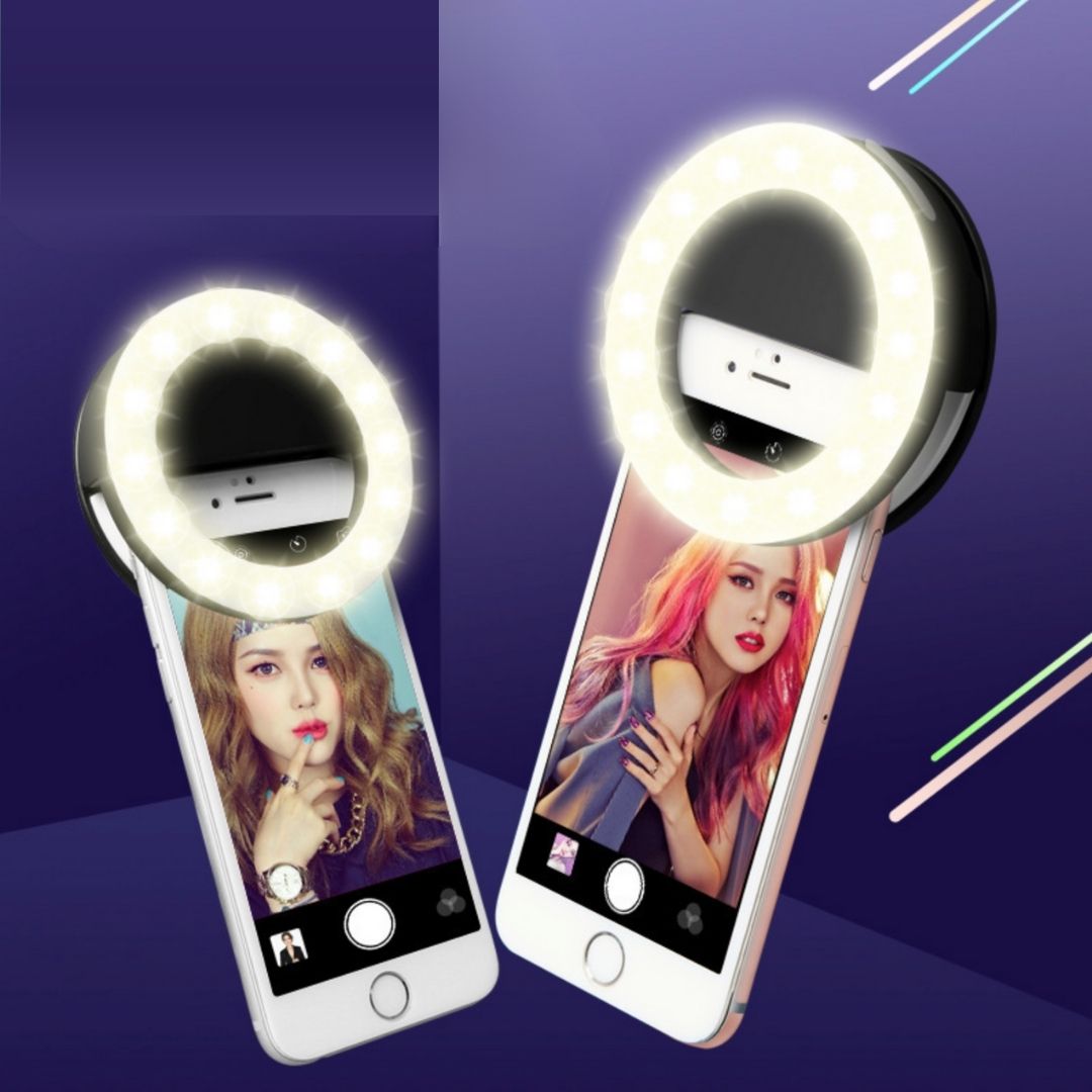 USB Charge Selfie Ring Light for Mobile Phone Video Light Camera Portable  Dimmable Lighting Makeup Mini Round Fill For iPhone 13