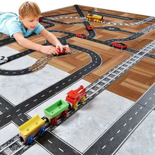 Black Road 'n' Track Tape | Creative PlayTape for Kids' Cars & Train Sets