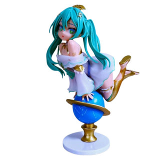 Hatsune Miku Celestial figurine on a globe base - side view
