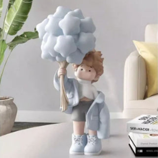 Cloud Bloom Boy Figurine Decor