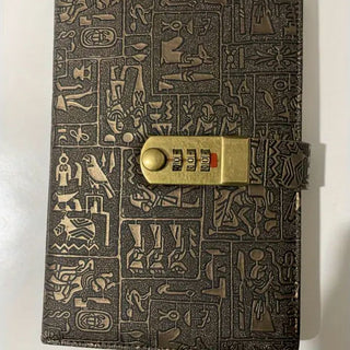 Vintage Egyptian Notebook with Password | Secret Diary with Retro Look