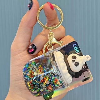 Panda Milk Bottle Keychain | Baby Shower Return Gift - Bottle Shaped