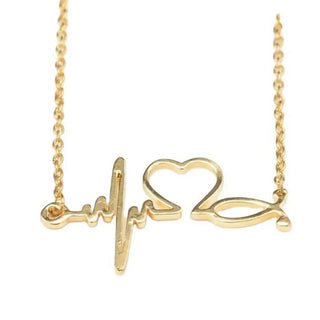 Golden Heartbeat Necklace
