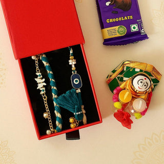Evil Eye Bhaiya Bhabhi Rakhi Set – Mini Rakhi Hamper