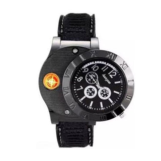 Wrist Watch Windproof Lighter | Stylish USB Chargeable Flameless Lighter Watch