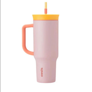 SoftGrip Handle Travel Tumbler With Straw