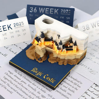 3D Castle Calendar with Light | Creative Pull out Calendar