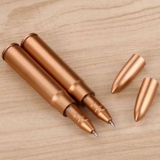 Pocket Sized Bullet Pen | Sleek Ammo Shaped Ball Pen [Set of 2]