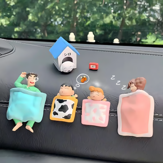 Cute Sleeping Shinchan Family Figurines 