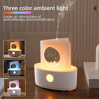 Raindrop Aroma Diffuser – Ultrasonic Humidifier with Fragrance and Light