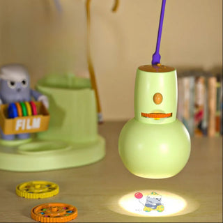 Projection Pen Holder Lamp: Illuminate & Organize [Free Film Discs]