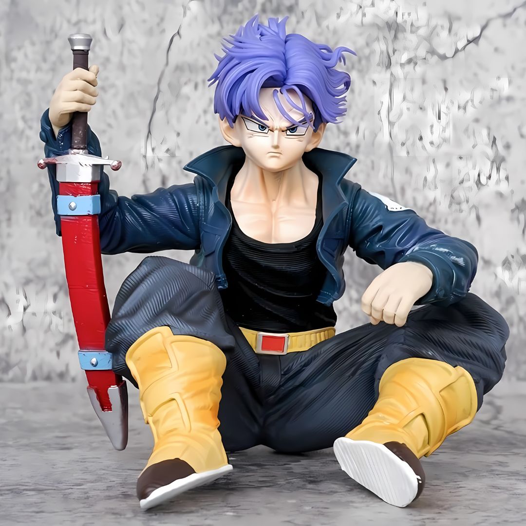 Future Trunks Sitting Figurine Dragon Ball Z Collectible Statue