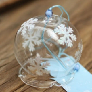 Snowflake Glass Blessing Bell 