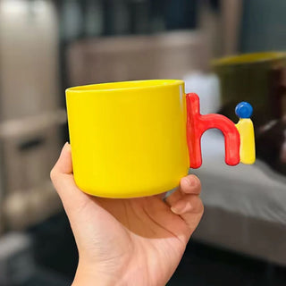 Say Hi Mug – Pop Color Ceramic Conversation Starter 