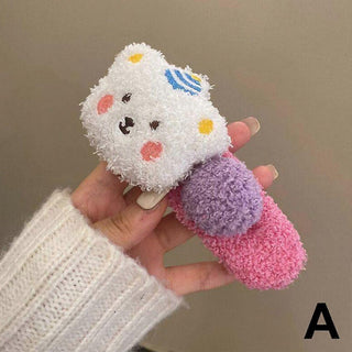 Cute Plush Cartoon Hair Clip For Girls