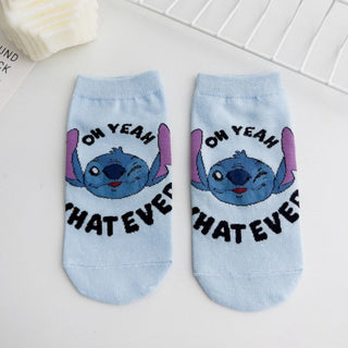 Stitch Theme Cotton Socks | Soft Breathable Casual Socks