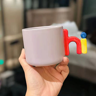 Say Hi Mug – Pop Color Ceramic Conversation Starter 