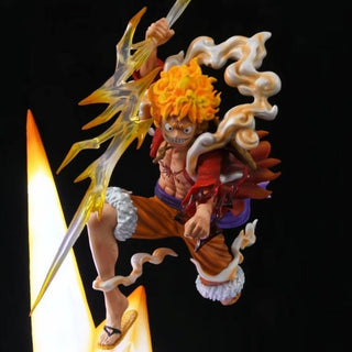 Nika Luffy LED Light-Up Statue (46cm) — Lightning Effect Action Figure Collectible